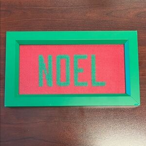 Green and Red Noel Framed Sign